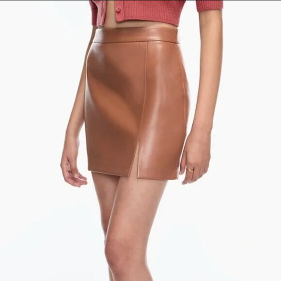 Aritzia Wilfred Tempest Vegan Leather Skirt size 2 - Picture 1 of 3